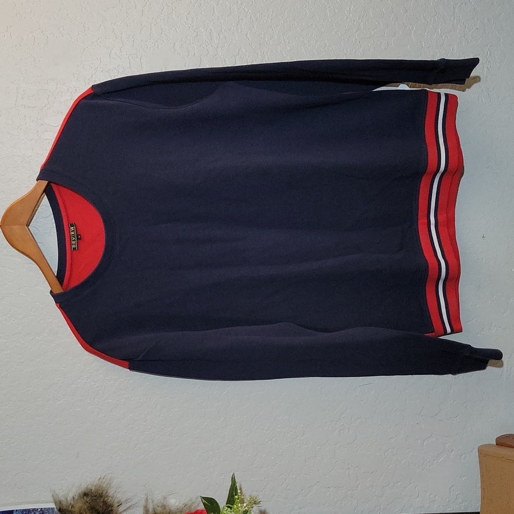 REVIEW Sweater Shirt Blue Red M